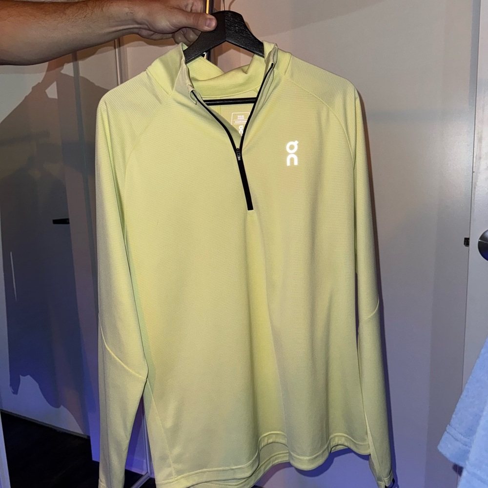 On Running Men's Yellow Performance Quarter Zip